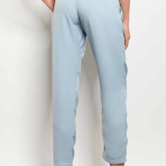 🌷MUST HAVE🌷Chic Bleu Chiffon Trousers - Picture 4 of 4